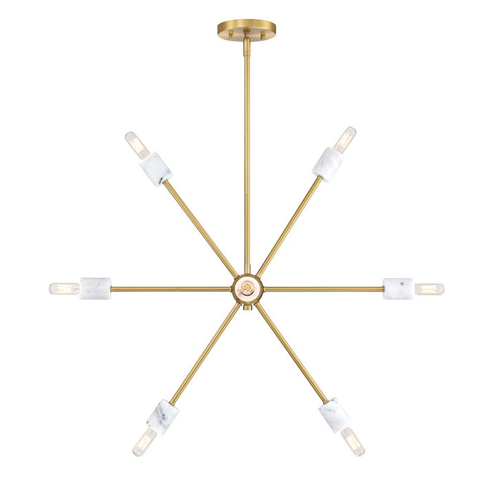 Designers Fountain Star Dust 8 Light Chandelier, Brushed Gold - D304C-8CH-BG