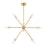 Designers Fountain Star Dust 8 Light Chandelier, Brushed Gold