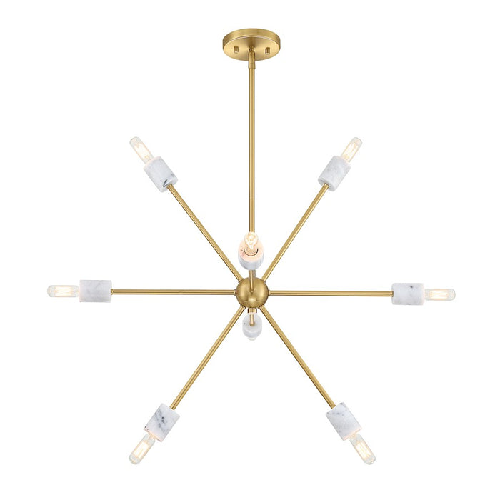 Designers Fountain Star Dust 8 Light Chandelier, Brushed Gold