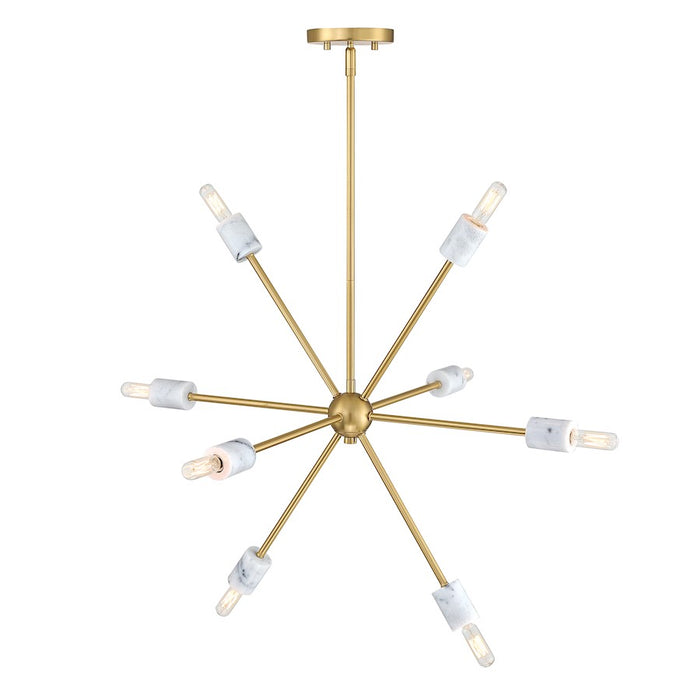 Designers Fountain Star Dust 8 Light Chandelier, Brushed Gold