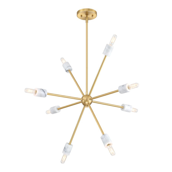 Designers Fountain Star Dust 8 Light Chandelier, Brushed Gold