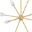 Designers Fountain Star Dust 8 Light Chandelier, Brushed Gold