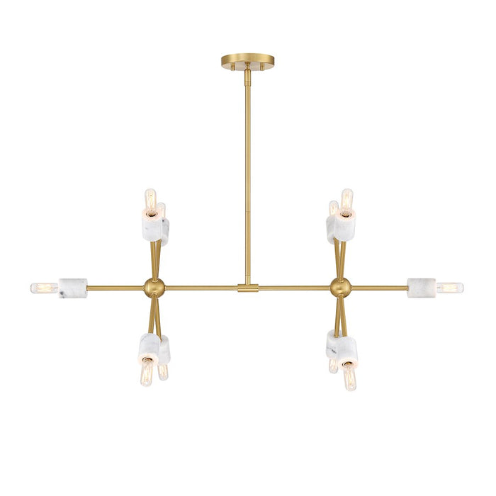 Designers Fountain Star Dust 10 Light Island Pendant, Brushed Gold - D304C-IS-BG