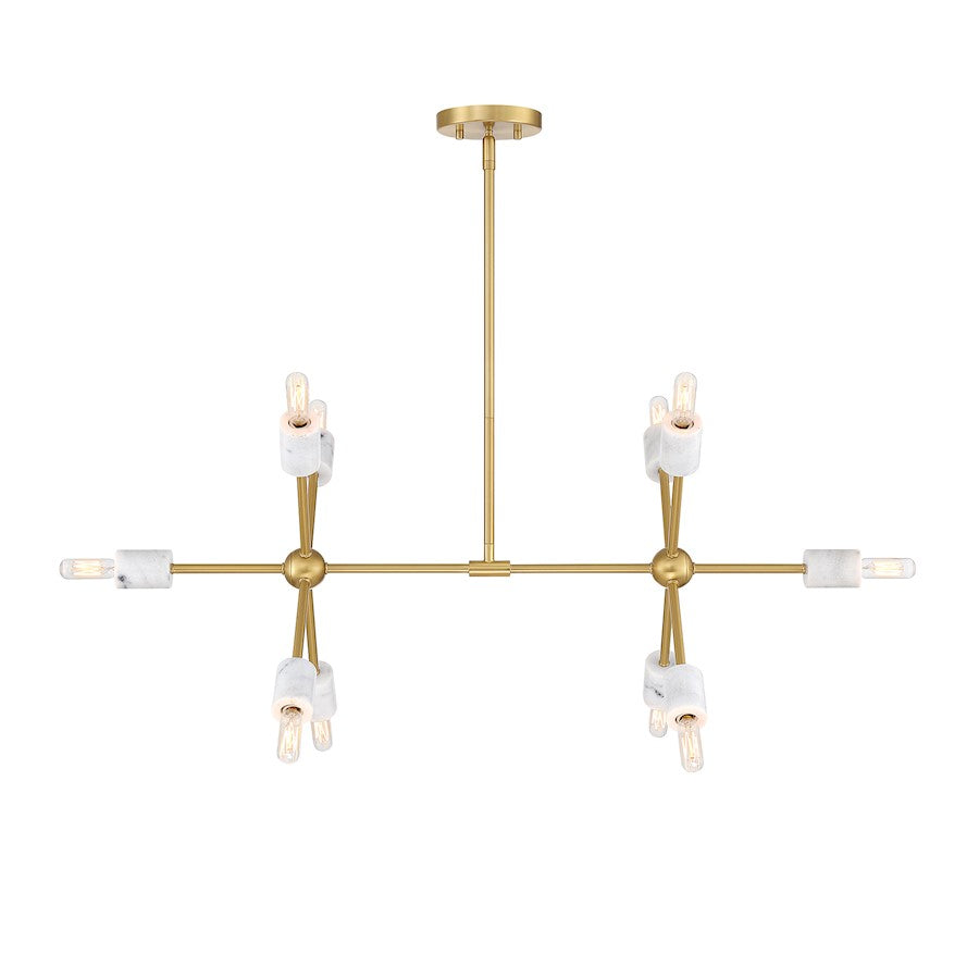 Designers Fountain Star Dust 10 Light Island Pendant, Brushed Gold - D304C-IS-BG