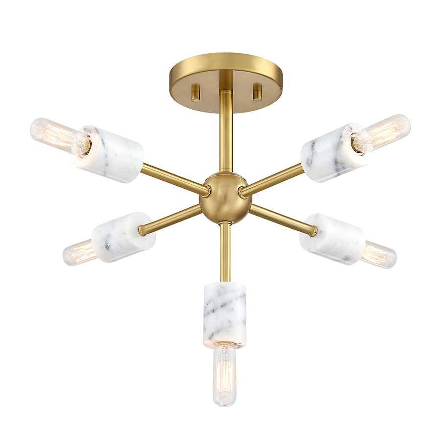 Designers Fountain Star Dust 5 Light Semi Flush Mount, Gold - D304C-SF-BG