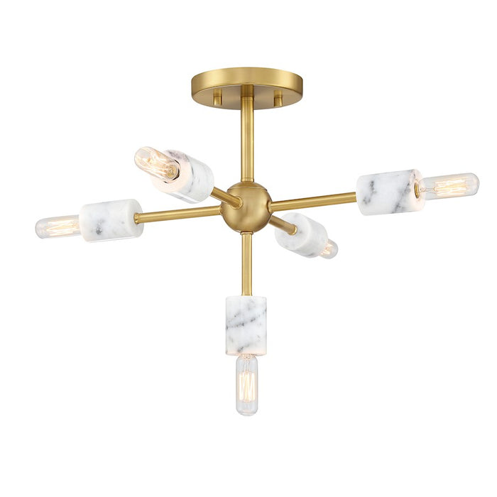 Designers Fountain Star Dust 5 Light Semi Flush Mount, Gold