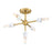 Designers Fountain Star Dust 5 Light Semi Flush Mount, Gold