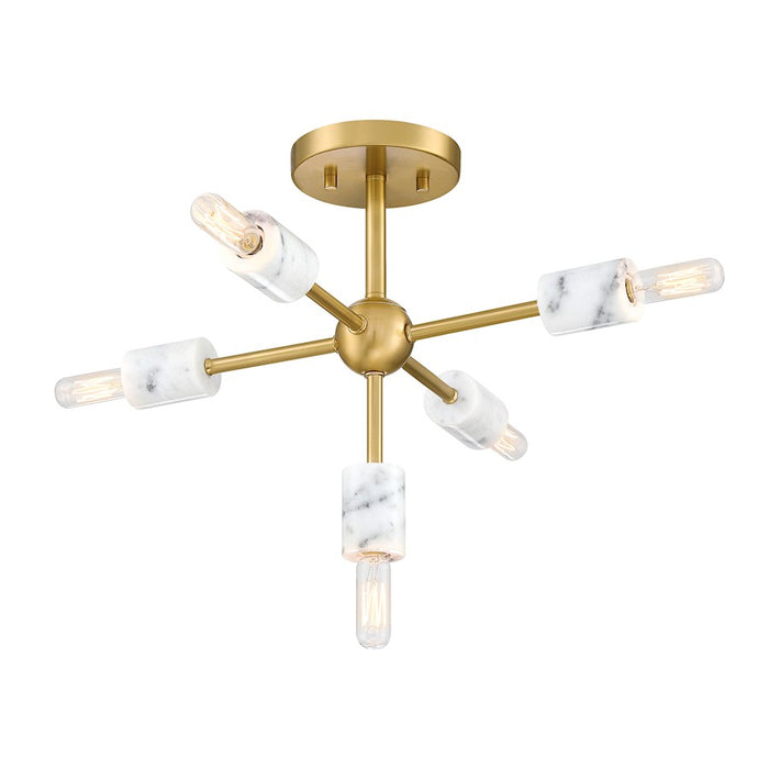 Designers Fountain Star Dust 5 Light Semi Flush Mount, Gold