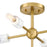 Designers Fountain Star Dust 5 Light Semi Flush Mount, Gold