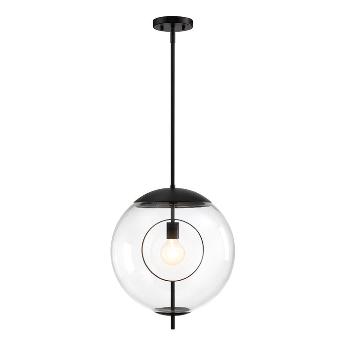 Designers Fountain Celeste 1 Light Pendant, Black/Clear