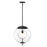 Designers Fountain Celeste 1 Light Pendant, Black/Clear