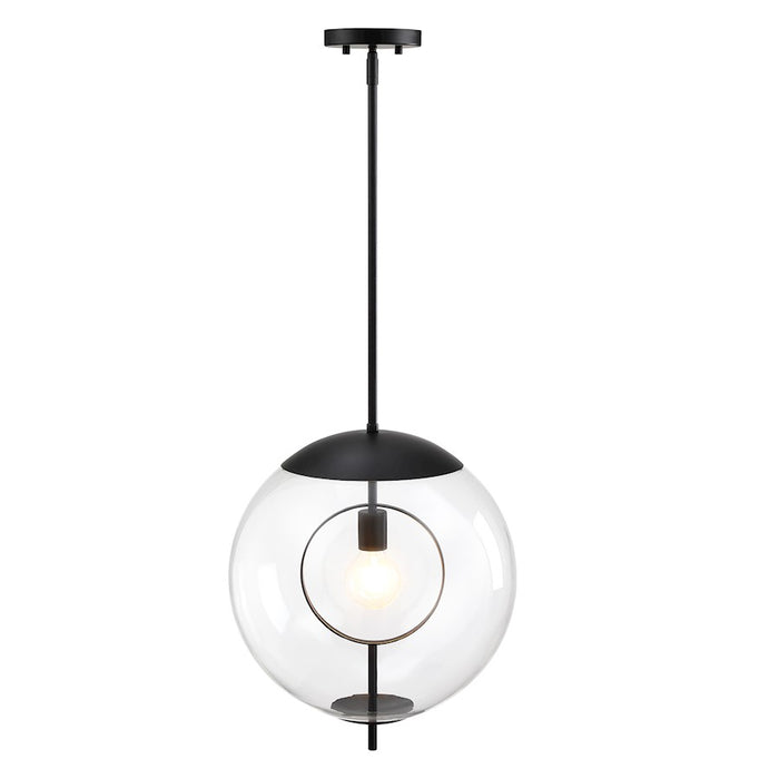 Designers Fountain Celeste 1 Light Pendant, Black/Clear