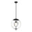 Designers Fountain Celeste 1 Light Pendant, Black/Clear