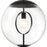 Designers Fountain Celeste 1 Light Pendant, Black/Clear