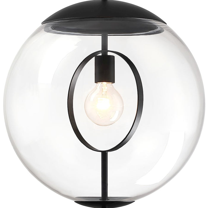 Designers Fountain Celeste 1 Light Pendant, Black/Clear