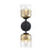 Designers Fountain Gatsby 2 Light Wall Sconce, Black/Gold Ombre - D306M-2WS-MB