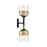 Designers Fountain Gatsby 2 Light Wall Sconce, Black/Gold Ombre