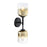 Designers Fountain Gatsby 2 Light Wall Sconce, Black/Gold Ombre