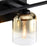 Designers Fountain Gatsby 3 Light Vanity, Matte Black/Gold Ombre