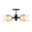 Designers Fountain Gatsby 3 Light Semi Flush, Black/Gold Ombre