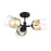 Designers Fountain Gatsby 3 Light Semi Flush, Black/Gold Ombre