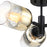 Designers Fountain Gatsby 3 Light Semi Flush, Black/Gold Ombre