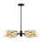 Designers Fountain Gatsby 6 Light Chandelier, Black/Gold Ombre - D306M-6CH-MB