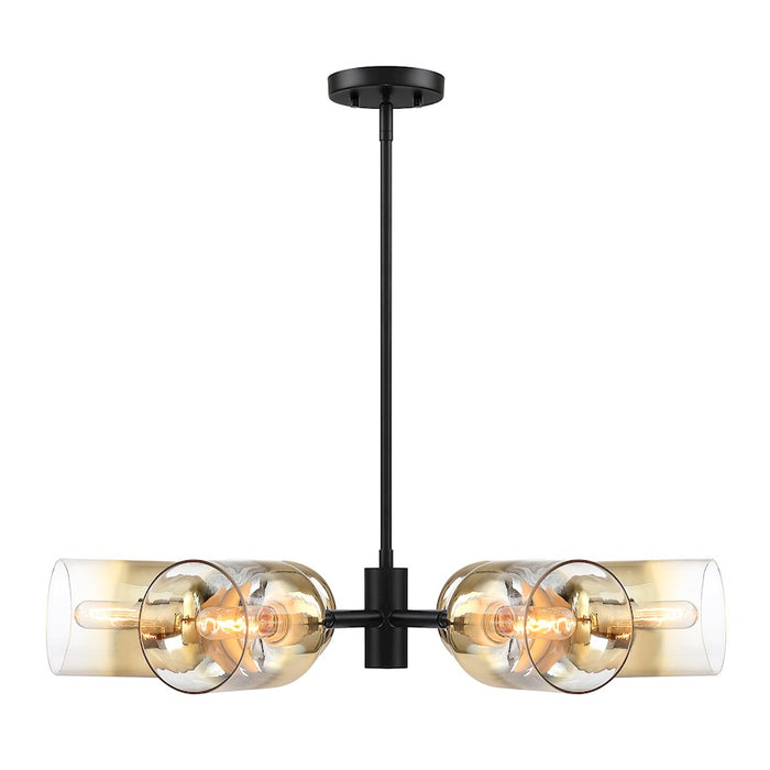 Designers Fountain Gatsby 6 Light Chandelier, Black/Gold Ombre - D306M-6CH-MB