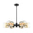 Designers Fountain Gatsby 6 Light Chandelier, Black/Gold Ombre