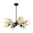 Designers Fountain Gatsby 6 Light Chandelier, Black/Gold Ombre