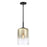 Designers Fountain Gatsby 1 Light Pendant, Matte Black/Gold Ombre - D306M-8P-MB