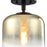 Designers Fountain Gatsby 1 Light Semi Flush, Black/Gold Ombre