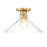 Designers Fountain Leena 1 Light Semi Flush Mount, Gold/Clear - D307M-SF-BG