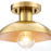 Designers Fountain Rey 1 Light Semi Flush Mount, Gold/Clear