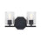 Designers Fountain Haven 2 Light Vanity, Black/Clear Rippled - D309M-2B-MB