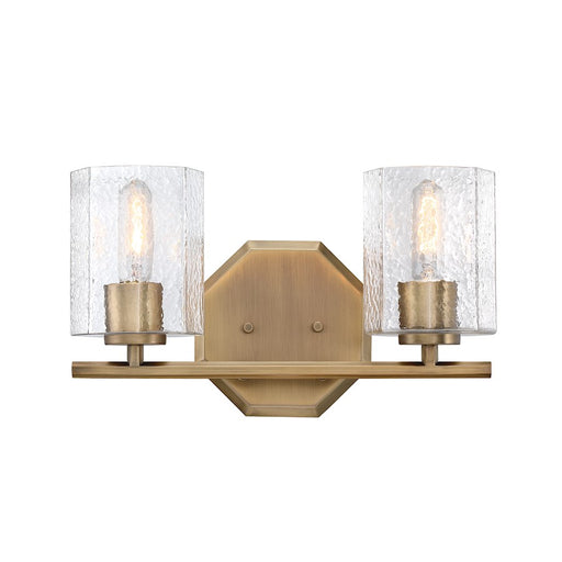 Designers Fountain Haven 2 Light Vanity, Brass/Clear Rippled - D309M-2B-OSB