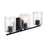 Designers Fountain Haven 3 Light Vanity, Black/Clear Rippled