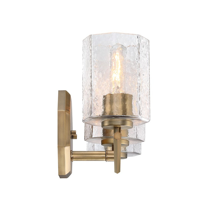 Designers Fountain Haven 3 Light Vanity, Brass/Clear Rippled