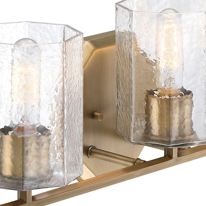 Designers Fountain Haven 3 Light Vanity, Brass/Clear Rippled