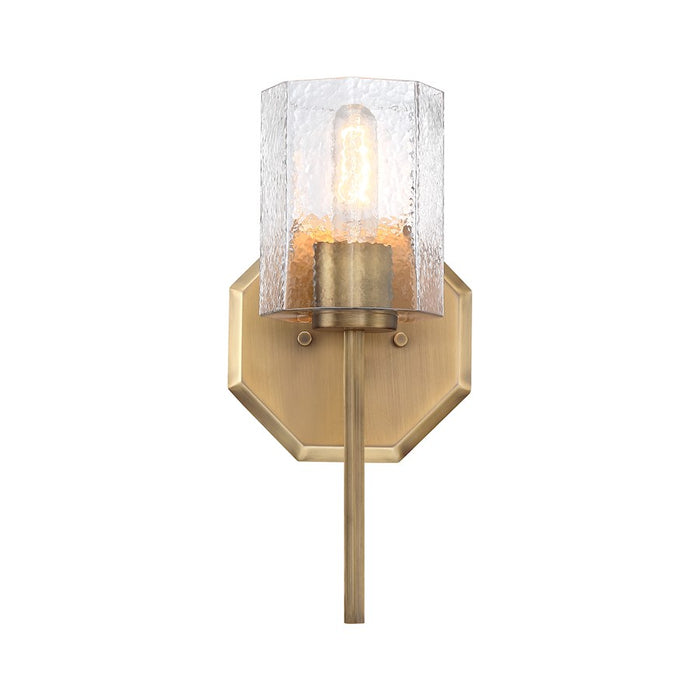 Designers Fountain Haven 1 Light Wall Sconce, Brass/Clear Rippled - D309M-WS-OSB