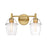 Designers Fountain Summer Jazz 2 Light Vanity, Gold/Clear - D310M-2B-BG