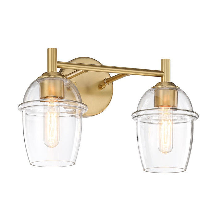 Designers Fountain Summer Jazz 2 Light Vanity, Gold/Clear