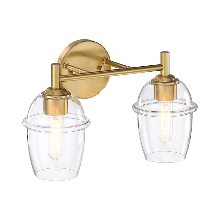 Designers Fountain Summer Jazz 2 Light Vanity, Gold/Clear