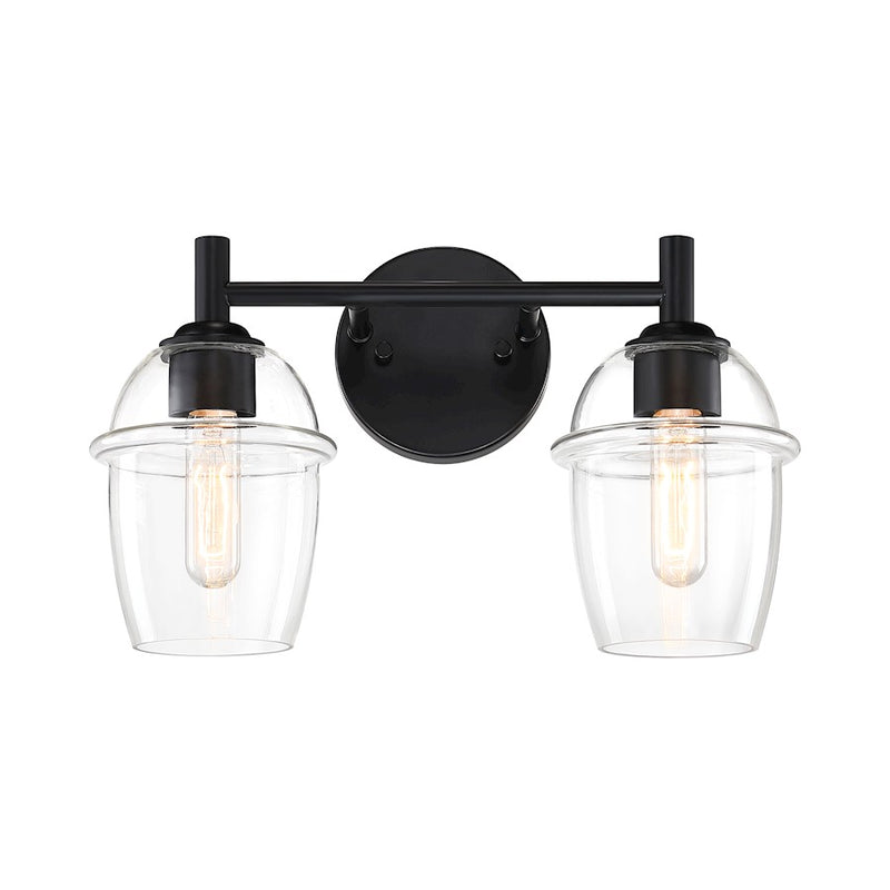 Designers Fountain Summer Jazz 2 Light Vanity, Black/Clear - D310M-2B-MB