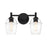 Designers Fountain Summer Jazz 2 Light Vanity, Black/Clear - D310M-2B-MB