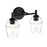 Designers Fountain Summer Jazz 2 Light Vanity, Black/Clear