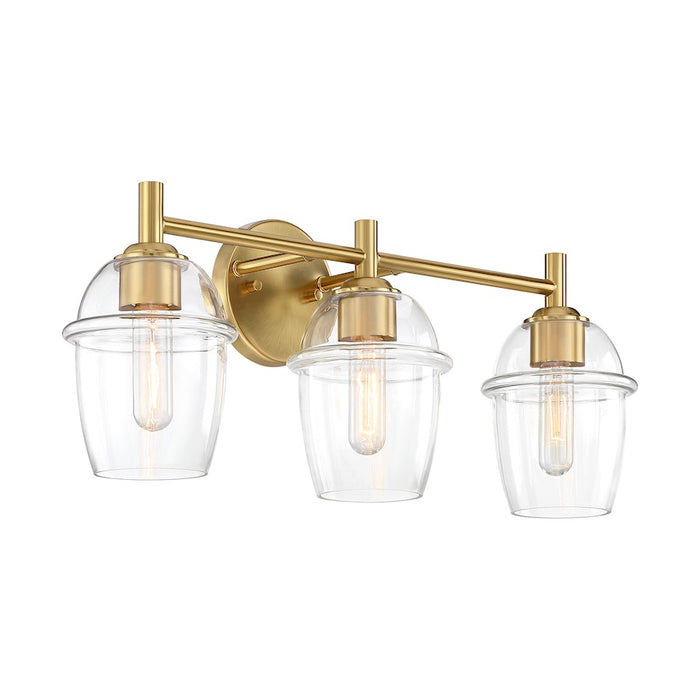 Designers Fountain Summer Jazz 3 Light Vanity, Gold/Clear