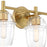 Designers Fountain Summer Jazz 3 Light Vanity, Gold/Clear