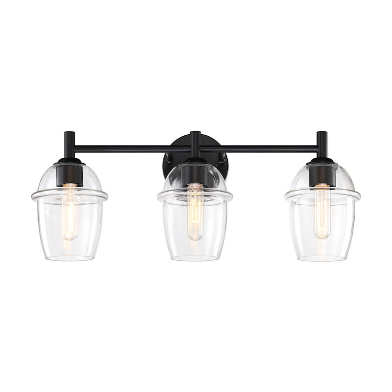 Designers Fountain Summer Jazz 3 Light Vanity, Black/Clear - D310M-3B-MB