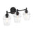 Designers Fountain Summer Jazz 3 Light Vanity, Black/Clear